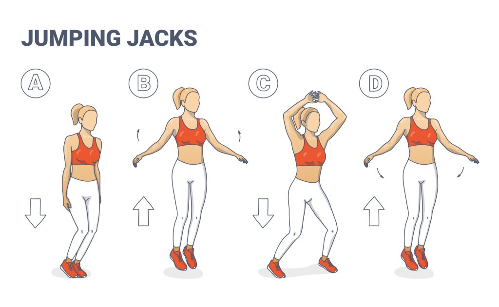 Cách thực hiện bài tập Jumping Jacks